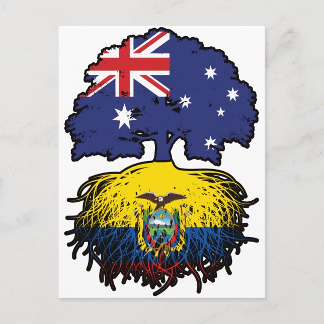 Cartão Postal Equador - Raízes das Árvores Australianas, Equator (Frente)