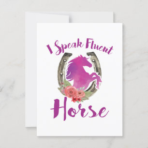 Cartão Postal Equestrian Lover Formador I Fala Cavalo Fluente
