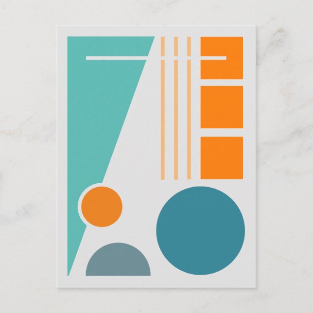 Cartão Postal Equilíbrio Geométrico 1 Design abstrato (Frente)
