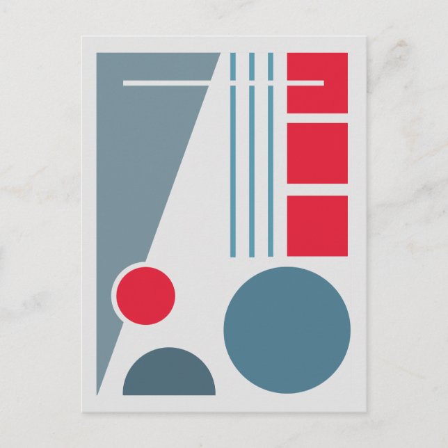 Cartão Postal Equilíbrio Geométrico 1 Design abstrato (Frente)