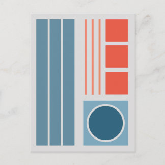 Cartão Postal Equilíbrio Geométrico 2 Design abstrato