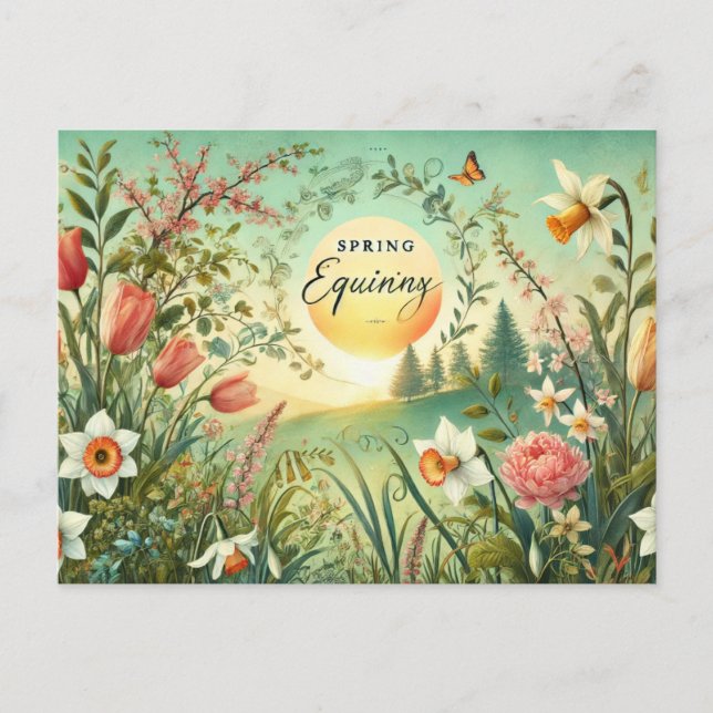 Cartão Postal Equinox primavera (Frente)