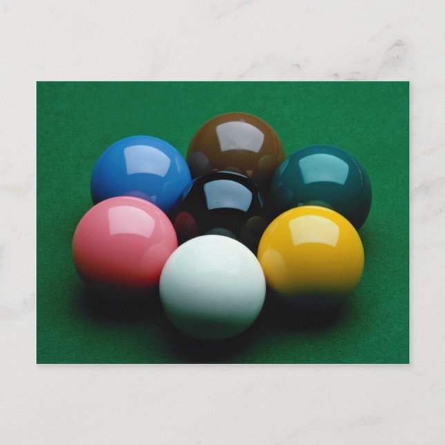 Cartão Postal Equipamento de snooker (Frente)