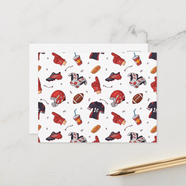 Cartão Postal Equipamento Esportivo de Futebol com Padrão de Com (Frente/Verso In Situ)