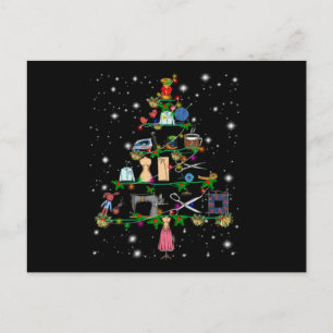 Cartão Postal Equipamentos de Crochê Árvore de Natal Coberta Luz
