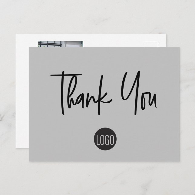 Cartão Postal Equipe de Agradecimento Personalizado ao Cliente f (Frente/Verso)