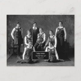 Cartão Postal Equipe de basquete feminino Vintage, 1928, QC