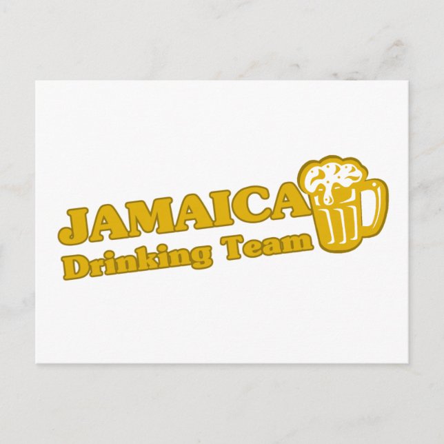 Cartão Postal Equipe de Bebendo da Jamaica (Frente)