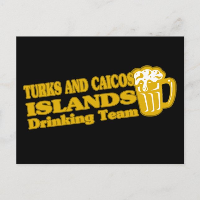 Cartão Postal Equipe de Bebendos das Ilhas Turcas e Caicos (Frente)