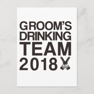 Cartão Postal Equipe de bebendos do Groom 2018
