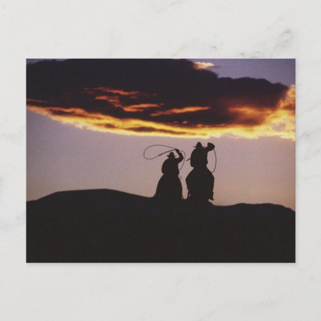 Cartão Postal Equipe de Cowboy com Laços (Frente)