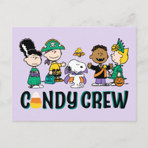 Cartão Postal Equipe de Doces Peanuts Gangue de Halloween