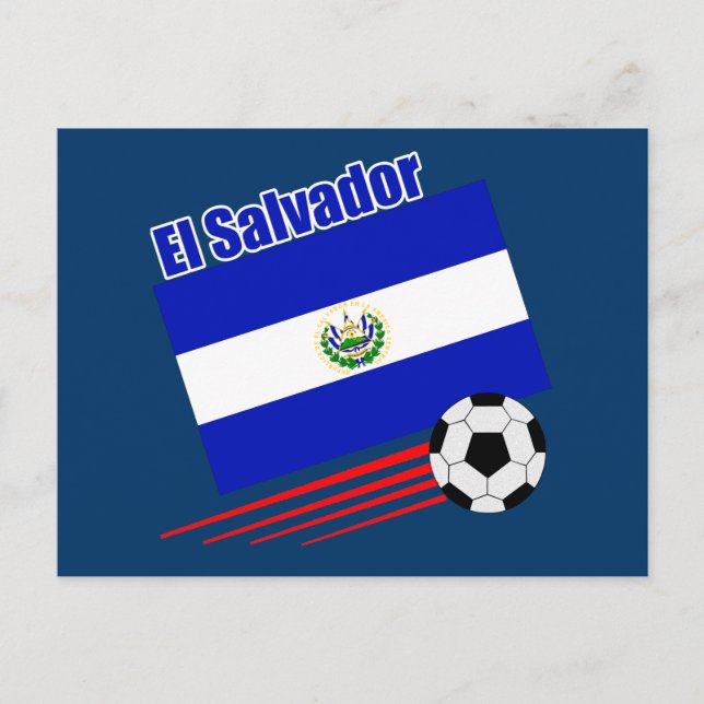 Cartão Postal Equipe de futebol de El Salvador (Frente)