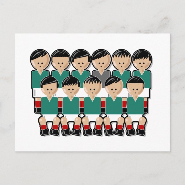 Cartão Postal Equipe de futebol do México.ai (Frente)