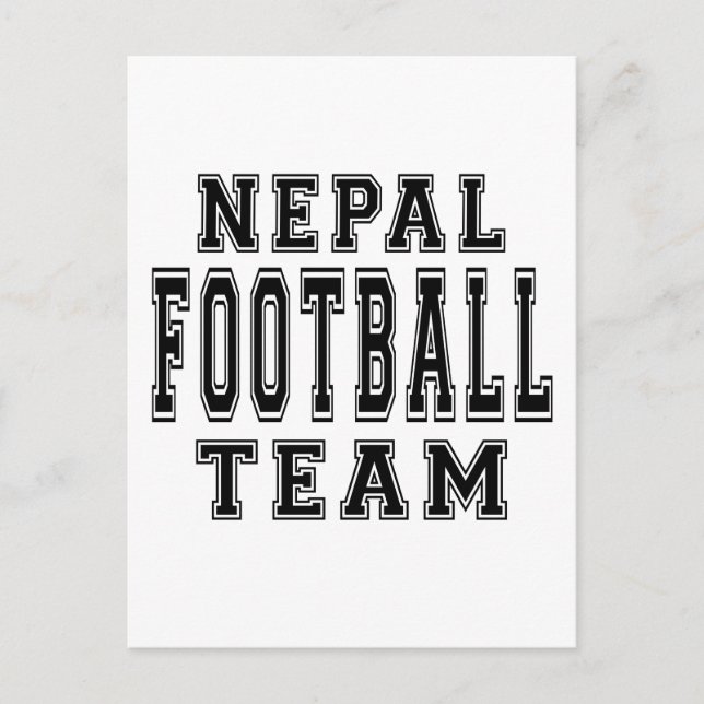 Cartão Postal Equipe de futebol do Nepal (Frente)