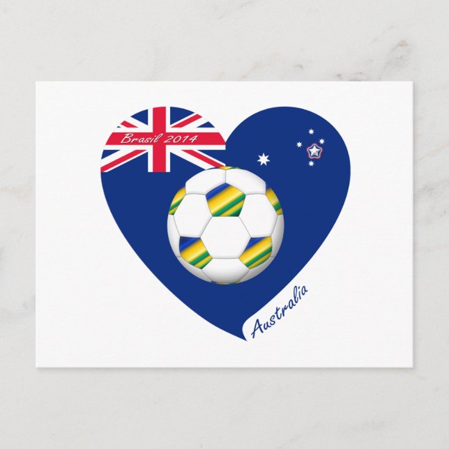 Cartão Postal Equipe de futebol Dourado e verde. Fútbol de "AUST (Frente)
