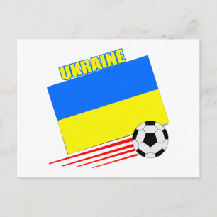 Cartão Postal Equipe de futebol ucraniana