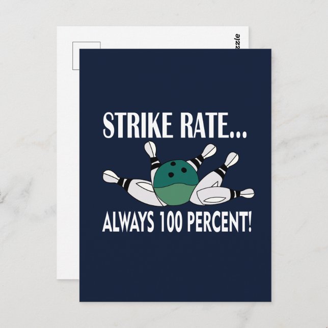 Cartão Postal Equipe de Greve de Bola de boliche (Frente/Verso)