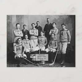 Cartão Postal Equipe de Hóquei em Shamrock, Montreal, QC 1899"