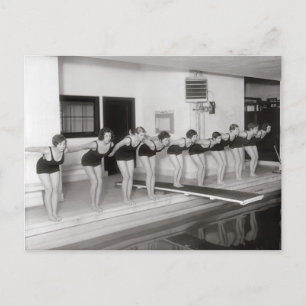 Cartão Postal Equipe de Natação Feminina, 1930