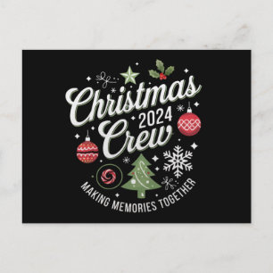 Cartão Postal Equipe de Natal 2024Família Correspondente Festa d