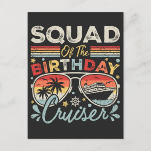 Cartão Postal Equipe do cruzeiro de aniversário de férias