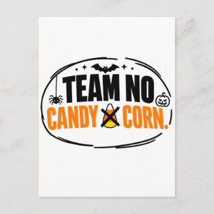 Cartão Postal Equipe Engraçada Sem Milho Doce Halloween 