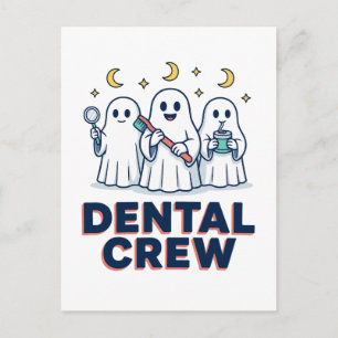 Cartão Postal Equipe Odontológica Fantasmas do Dente Halloween H