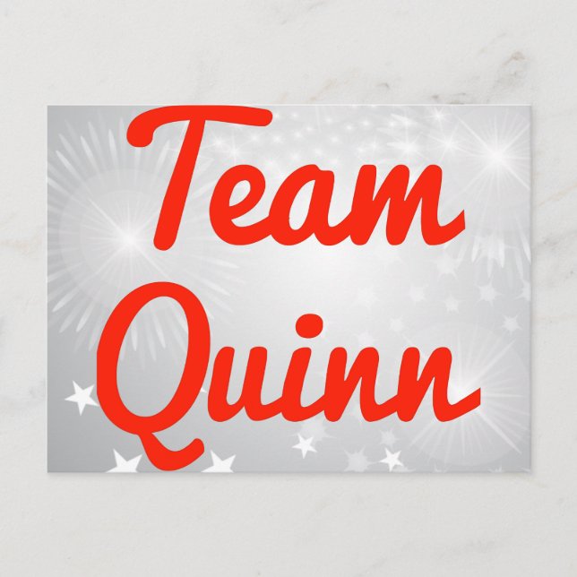 Cartão Postal Equipe Quinn (Frente)