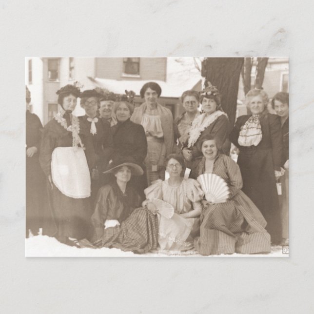Cartão Postal Era das mulheres vitorianas velhas e fascinadas (Frente)