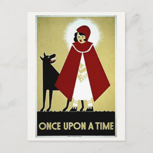 Cartão Postal Era uma vez um Poster do tempo, Capuchinho Vermelh