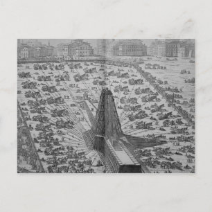 Cartão Postal Erecendo o antigo Obelisco Egípcio