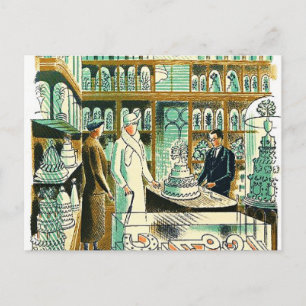 Cartão Postal Eric Ravilious art, O Compro Casamento