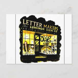 Cartão Postal Eric Ravilious art, The Letter Makers