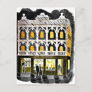 Cartão Postal Eric Ravilious - High Street Public House