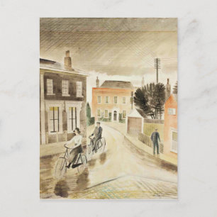 Cartão Postal Eric Ravilious - Village Street, belas artes