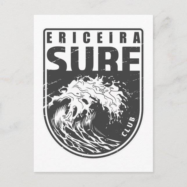 Cartão Postal Ericeira Surf Club Portugal Emblem (Frente)