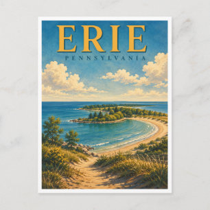 Cartão Postal Erie Pennsylvania Presque Isle GeoSaga