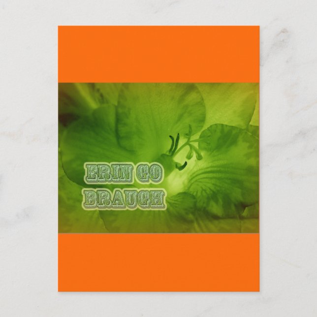 Cartão Postal Erin Go Braugh Green Freesia Items (Frente)