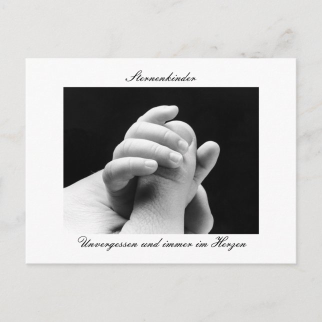 Cartão Postal Erinnerungspostkarte Sternenkinder (Frente)