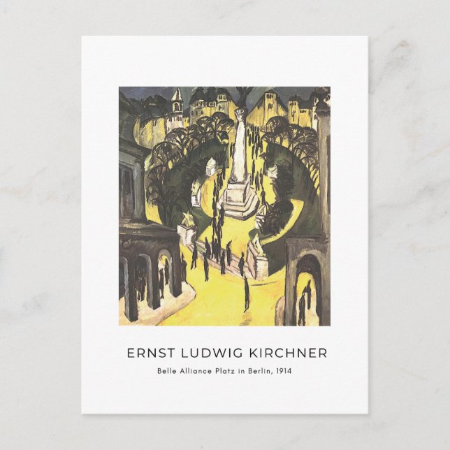 Cartão Postal Ernst L. Kirchner - Belle Alliance Platz em Berlim (Frente)