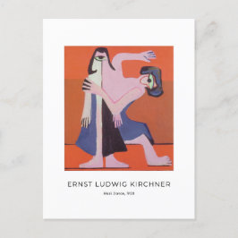 Cartão Postal Ernst L. Kirchner - Mask Dance - Colorida Fine Art