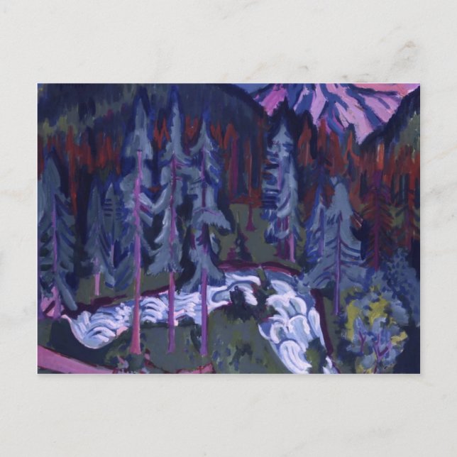 Cartão Postal Ernst Ludwig Kirchner - Sertigweg (Frente)