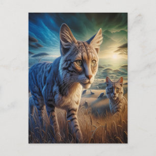 Cartão Postal Errantes de Bigodes num Prado