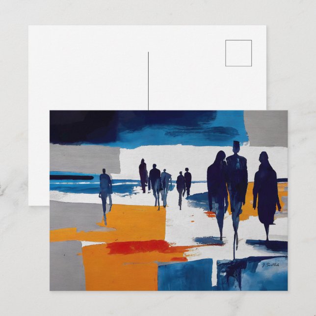 Cartão Postal Errantes Pós-Tempestade – Figuras Abstratas (Frente/Verso)