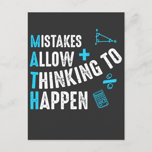 Cartão Postal Erros de Professores de Matemática nas Escolas Per (Frente)