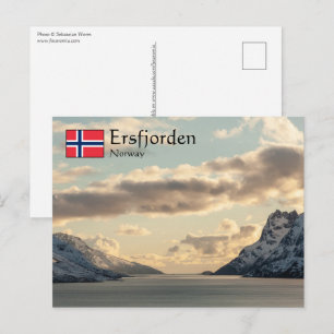 Cartão Postal Ersfjorden Noruega