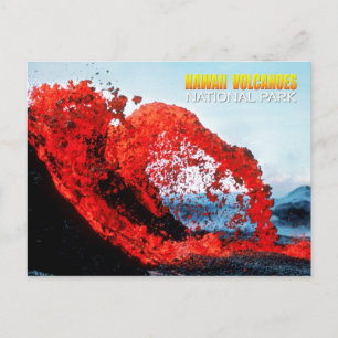 Cartão Postal Erupção de Kilauea, Parque Nacional dos Vulcões