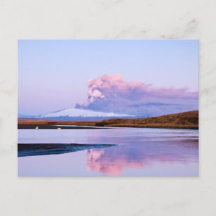 Cartão Postal Erupção na geleira #5 de Eyjafjalla