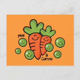 Cartão Postal Ervilhas E Cenouras